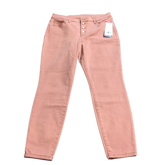 Jeans Skinny By New Directions In Pink Denim, Size: 8