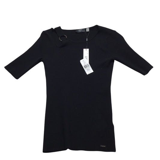 Top Short Sleeve By Tahari By Arthur Levine In Black, Size: S