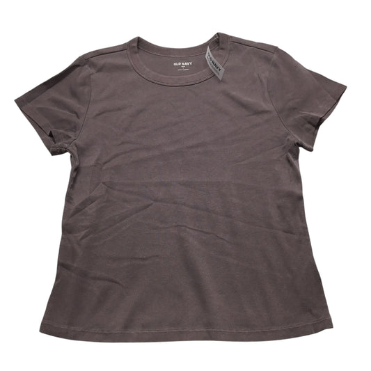 Top Short Sleeve Basic By Old Navy In Brown, Size: L