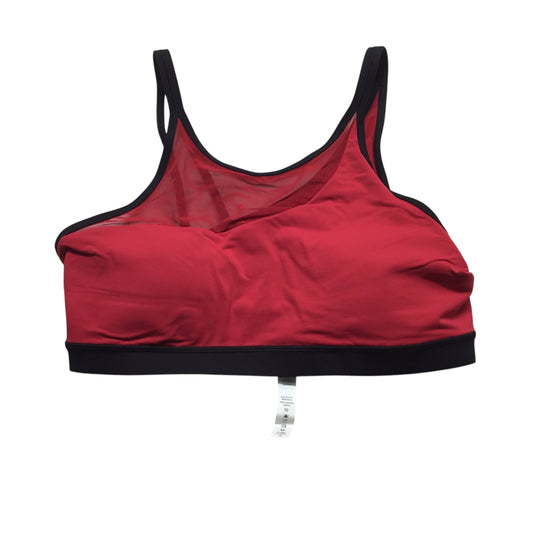 Athletic Bra By Lululemon In Black & Red, Size: 10