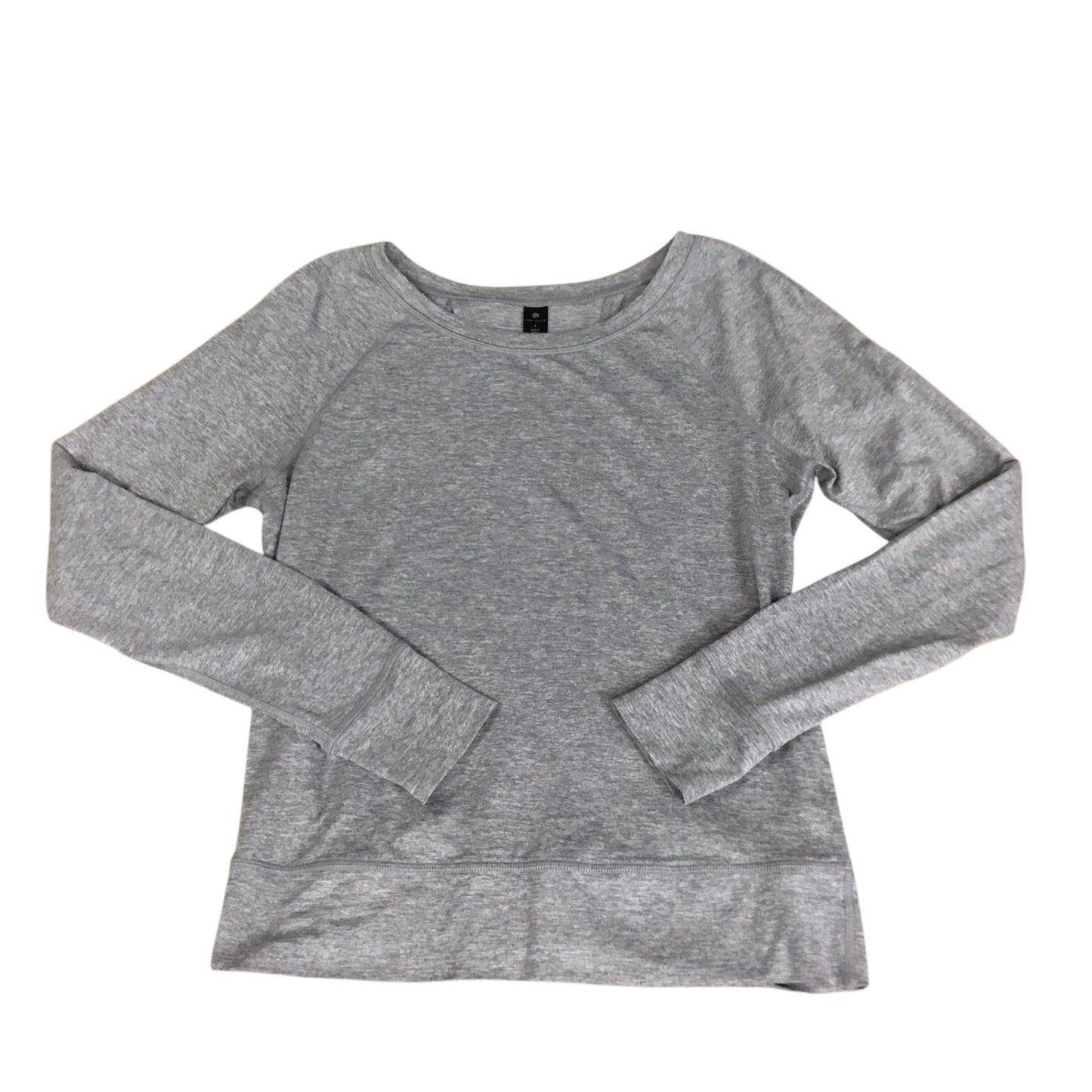 Athletic Top Long Sleeve Crewneck By Yogalicious In Grey, Size: S