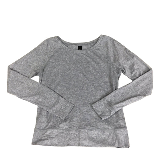 Athletic Top Long Sleeve Crewneck By Yogalicious In Grey, Size: S