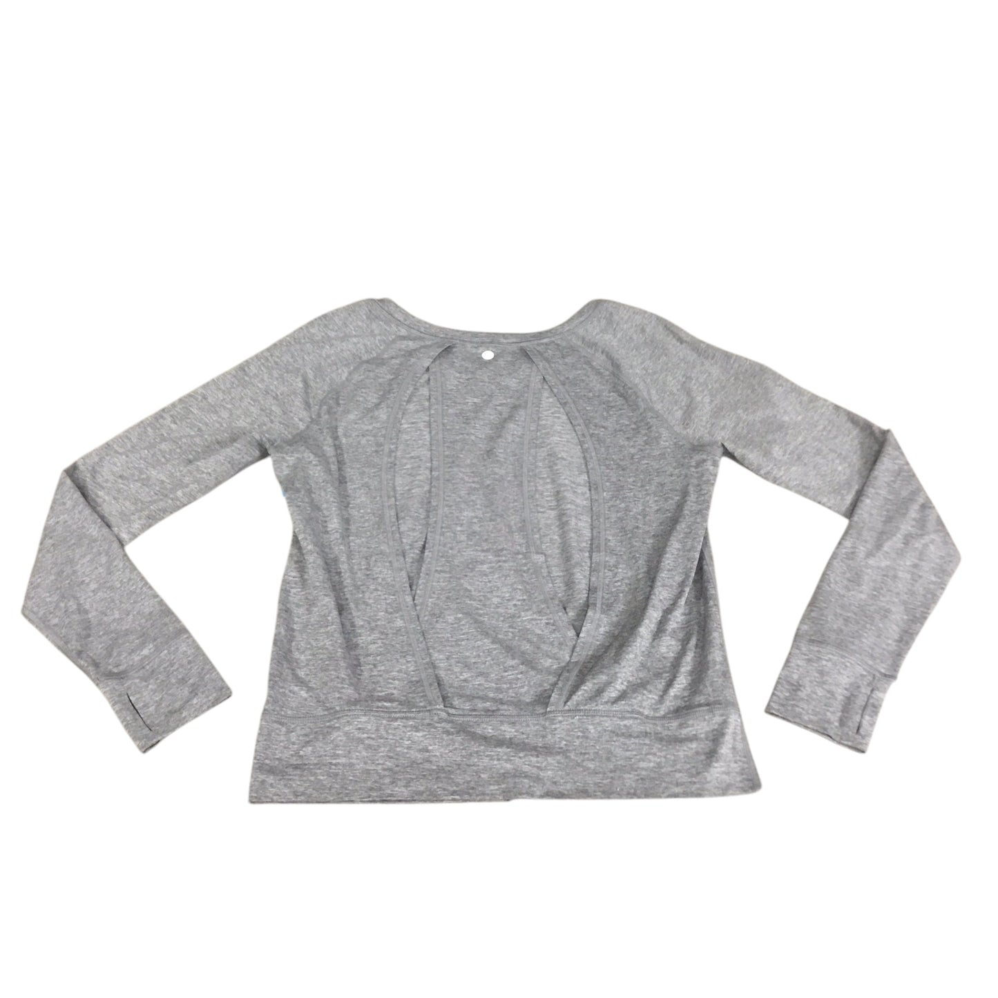 Athletic Top Long Sleeve Crewneck By Yogalicious In Grey, Size: S