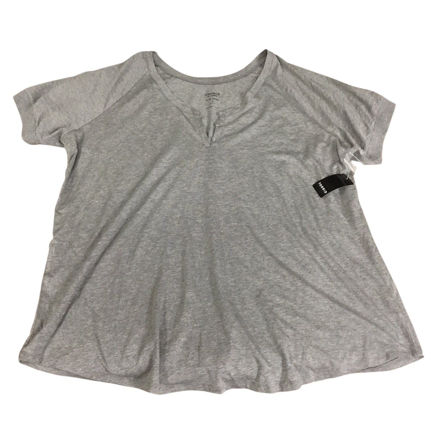 Top Short Sleeve By Torrid In Grey, Size: 3x