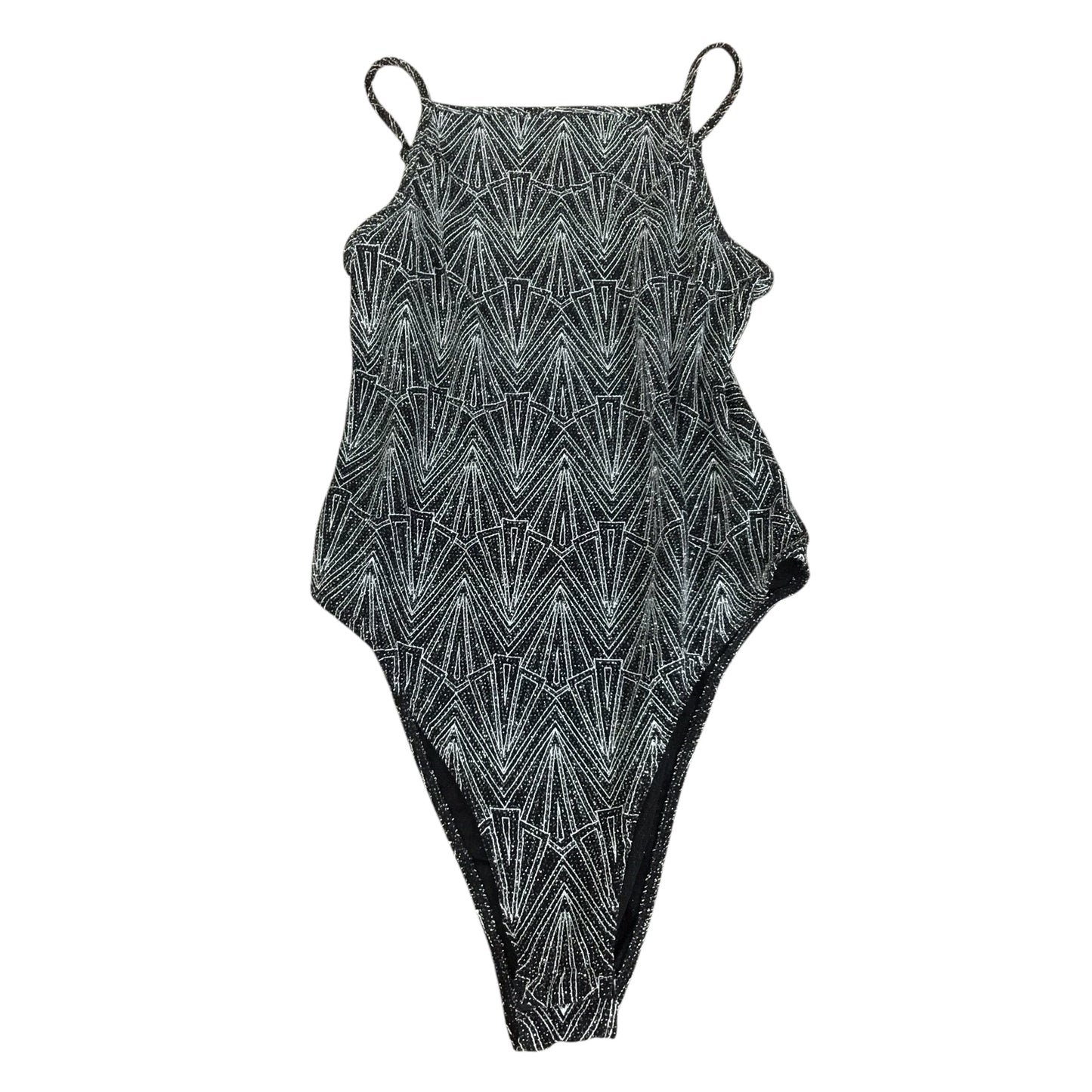 Bodysuit By Divided In Black & Silver, Size: M