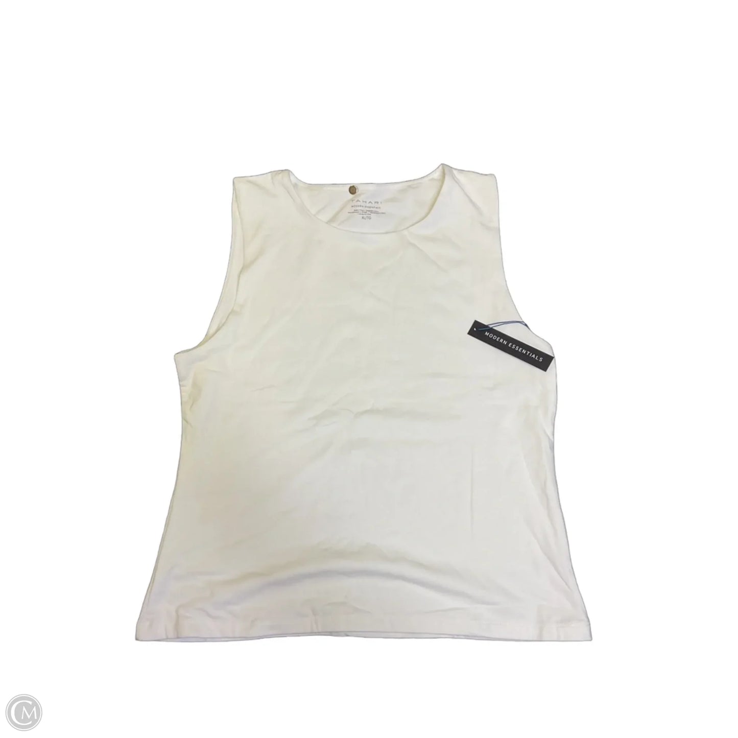 Top Sleeveless By Tahari In White, Size: Xl