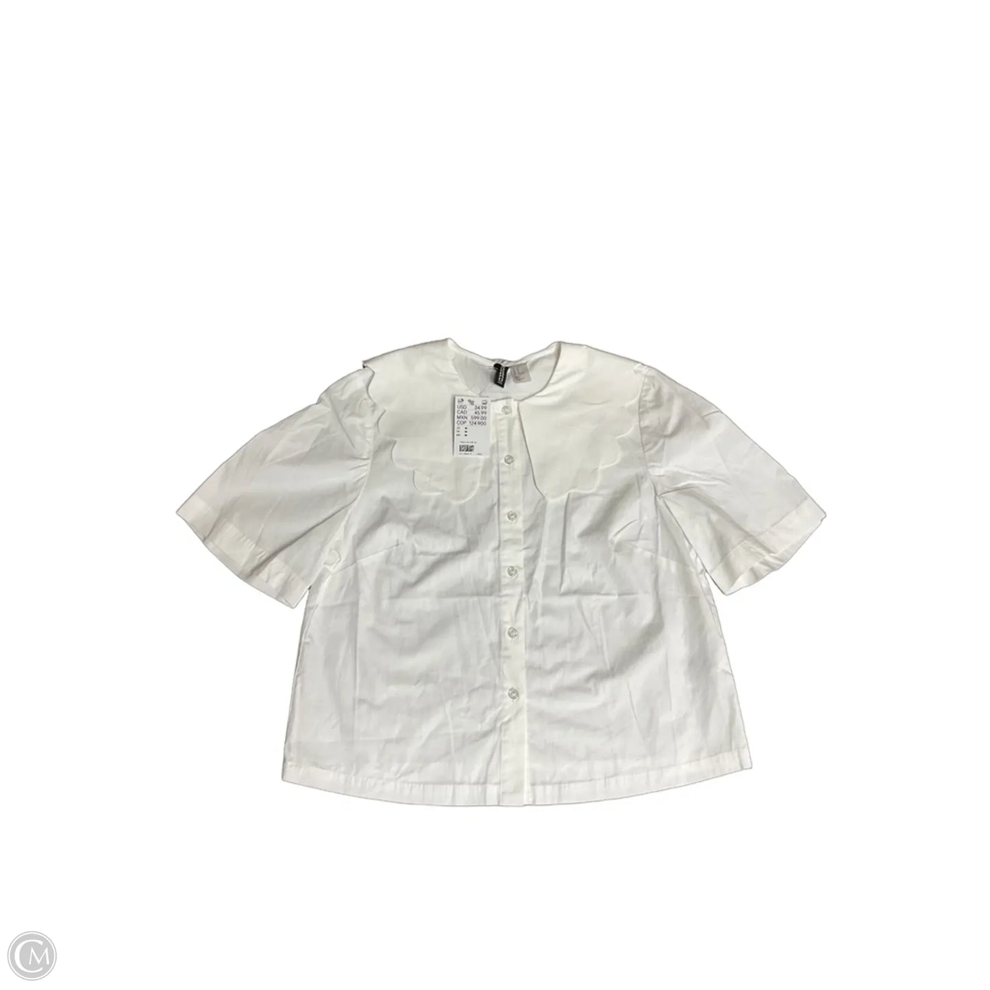 Top Short Sleeve By Divided In White, Size: M