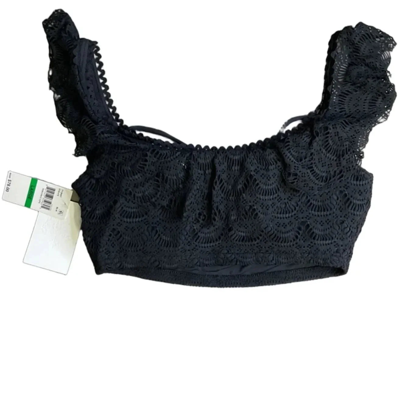 Swimsuit Top By Clothes Mentor In Black, Size: L