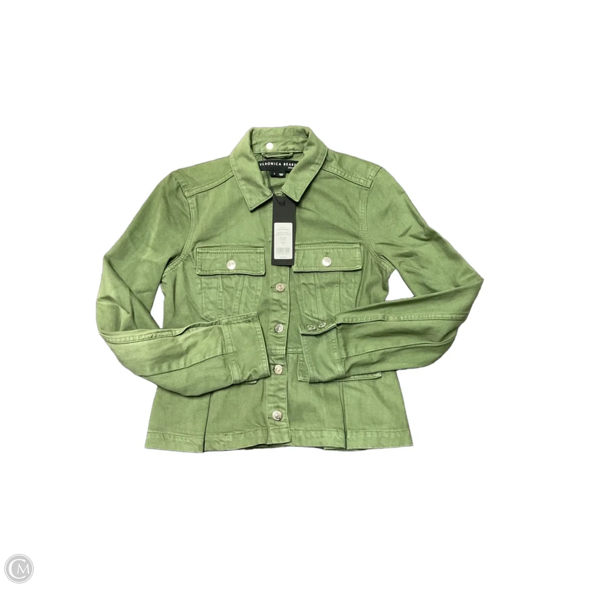 Jacket Denim By Veronica Beard In Green Denim, Size: S