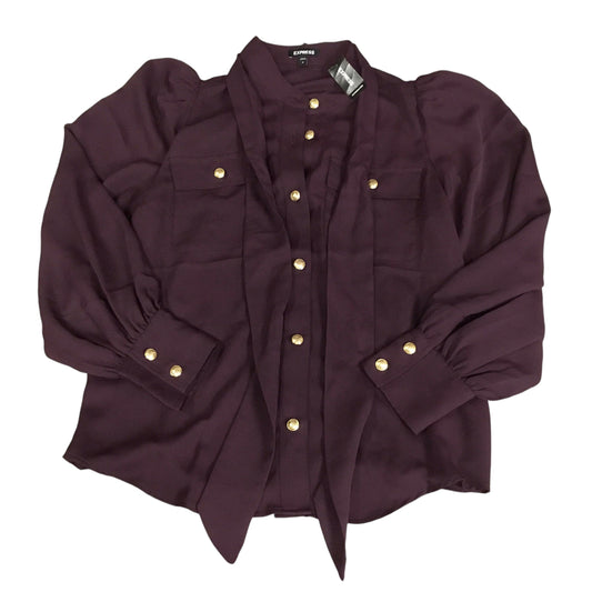 Top Long Sleeve By Express In Purple, Size: M