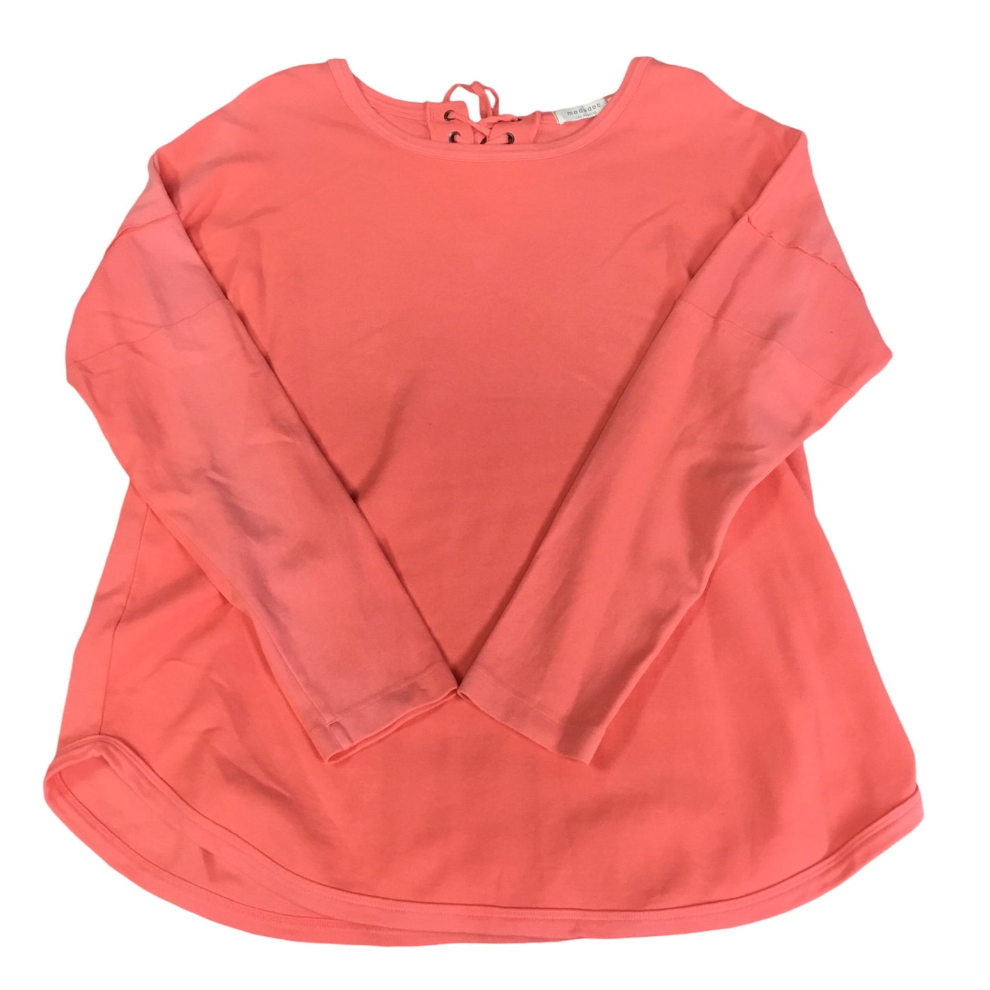 Top Long Sleeve By Modadoc In Coral, Size: Xl