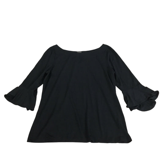 Top 3/4 Sleeve Basic By Lilly Pulitzer In Black, Size: M