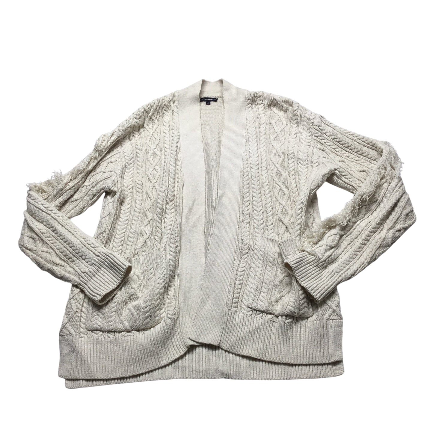 Sweater Cardigan By Who What Wear In Cream, Size: S