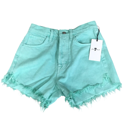 Shorts By 7 For All Mankind In Aqua, Size: 0