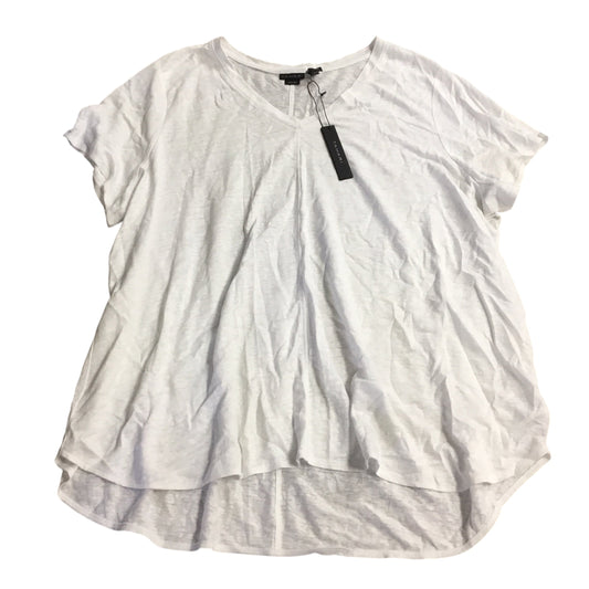 Top Short Sleeve Basic By Tahari By Arthur Levine In White, Size: 3x