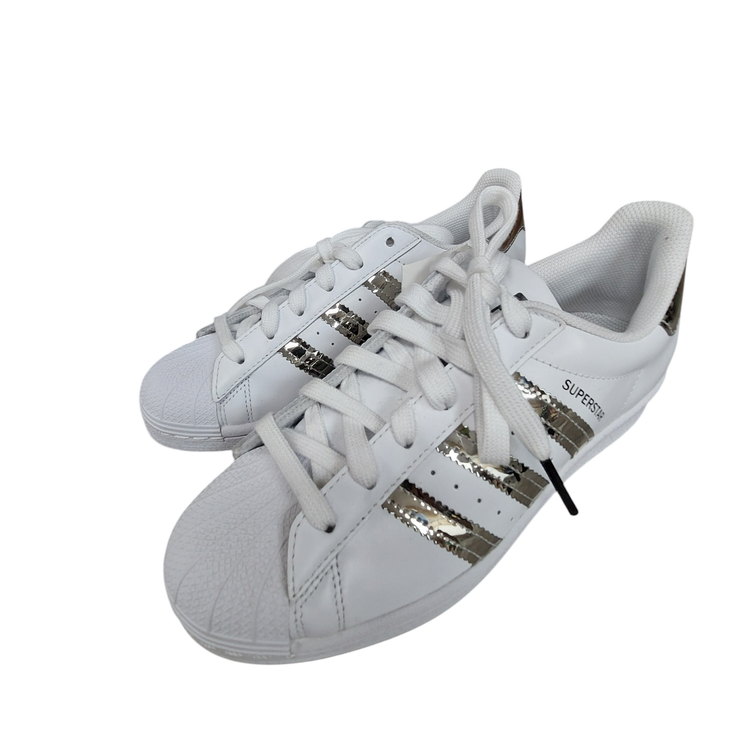 Shoes Sneakers By Adidas In Silver & White, Size: 7.5