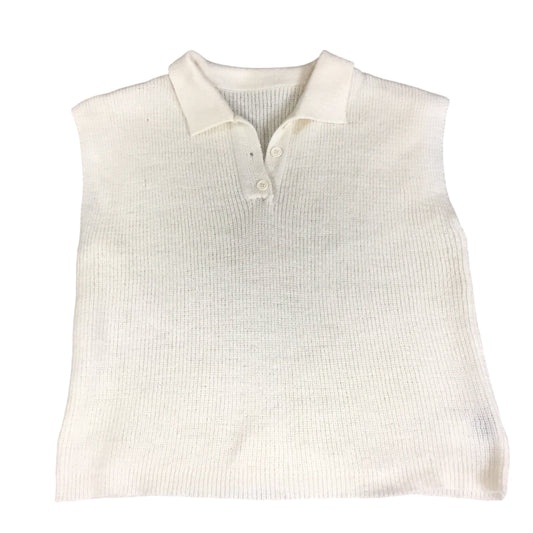 Vest Sweater By Shein In Cream, Size: 1x