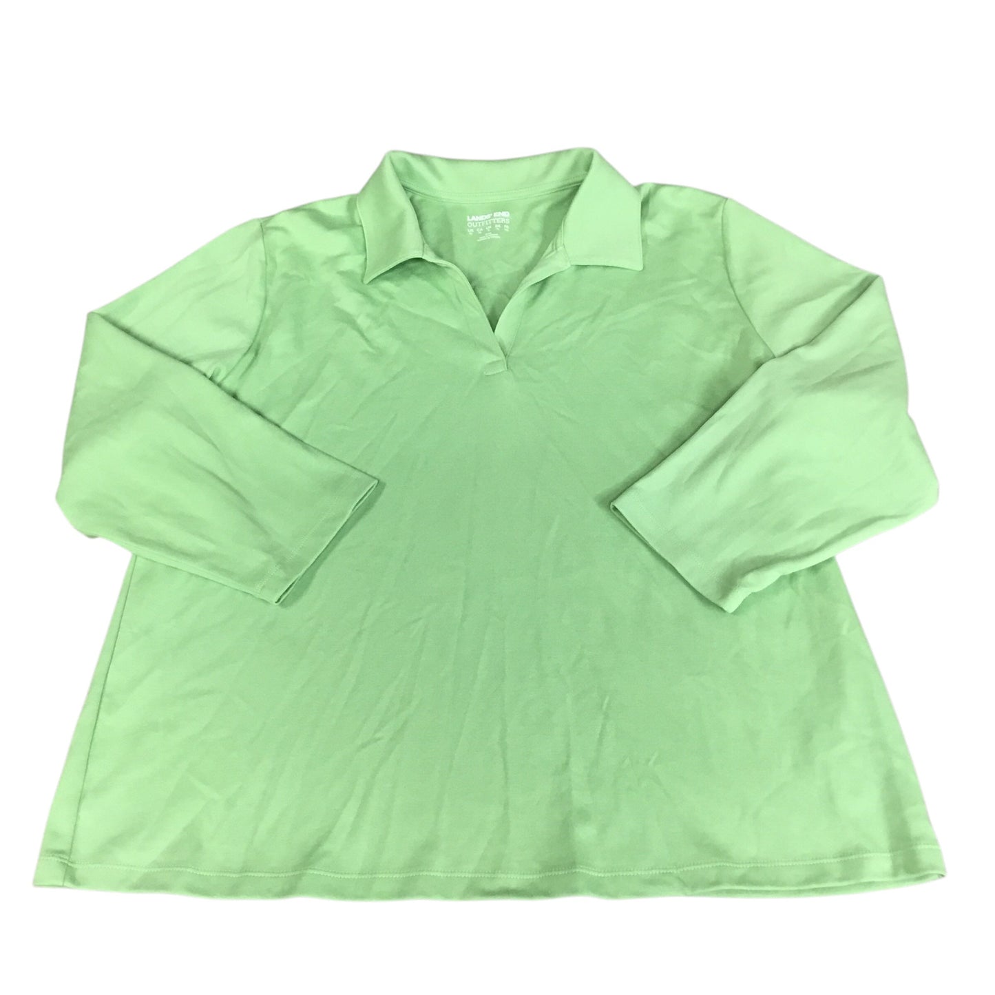 Top Long Sleeve Basic By Lands End In Green, Size: Xl