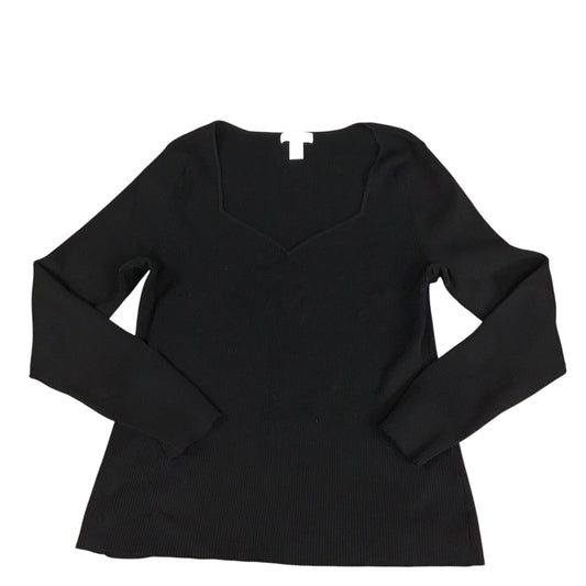 Top Long Sleeve Basic By H&m In Black, Size: Xxl