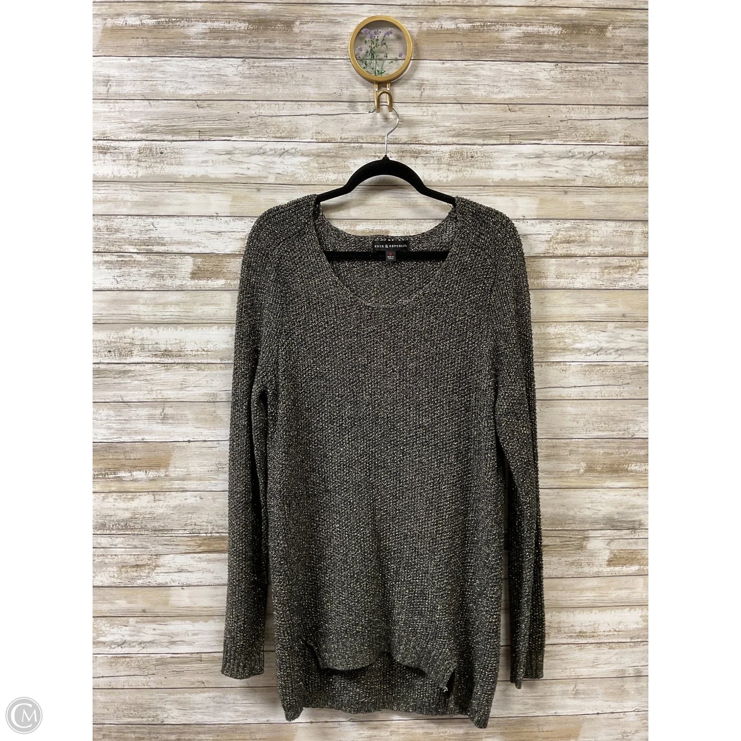 Sweater By Rock And Republic In Black & Gold, Size: M