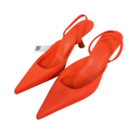 Shoes Heels Kitten By H&m In Orange, Size: 8