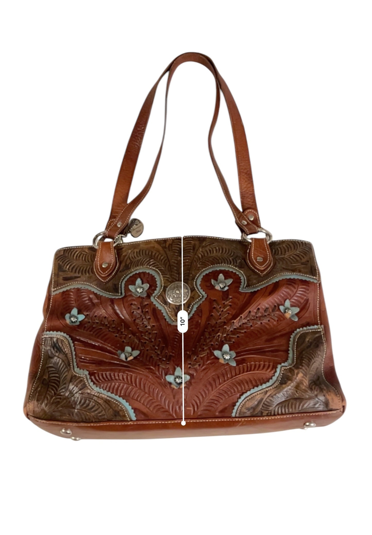 Handbag Leather By Cmb, Size: Medium