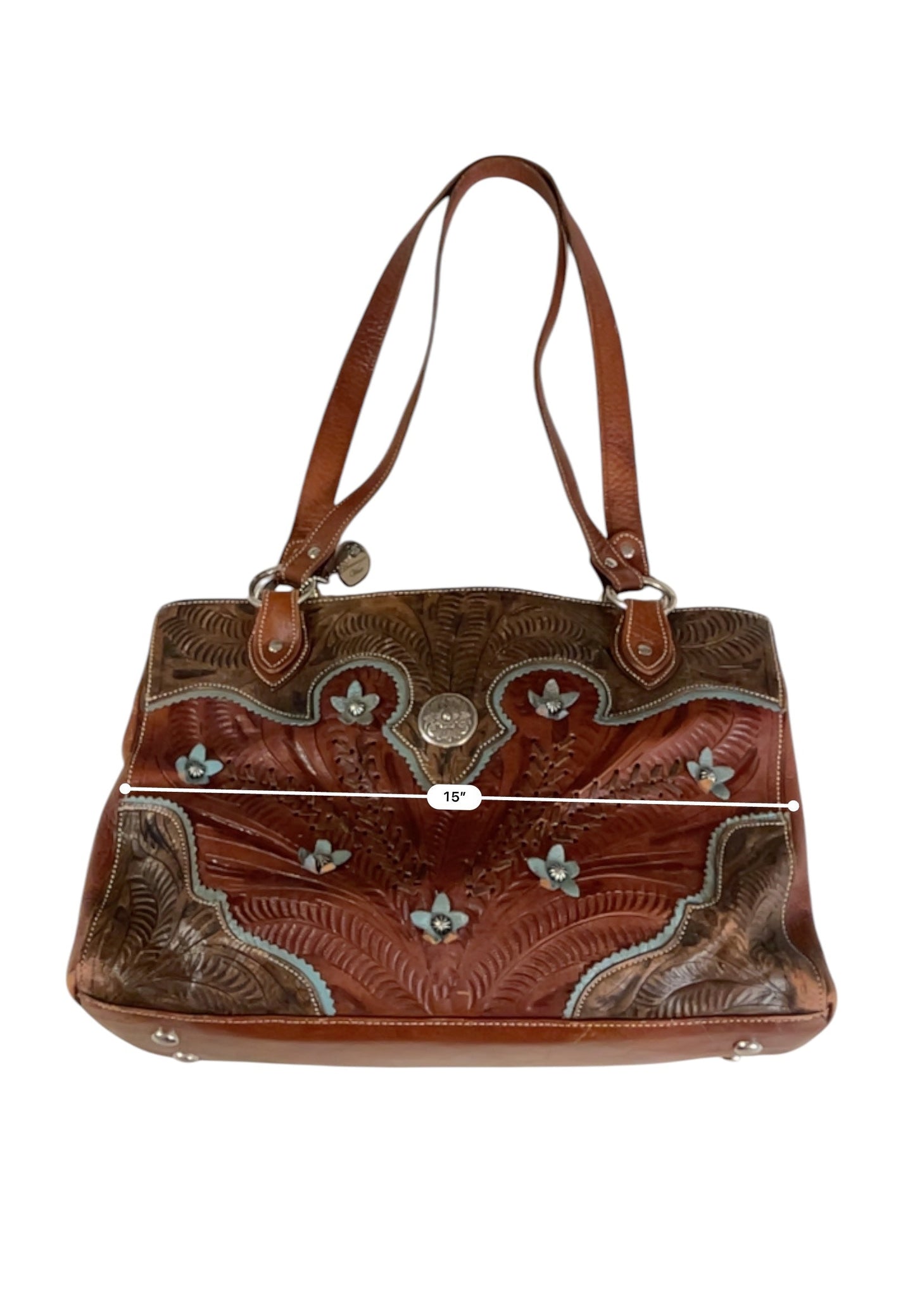 Handbag Leather By Cmb, Size: Medium