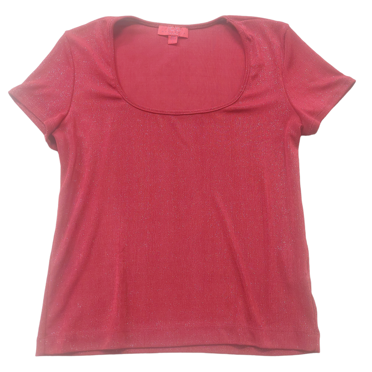 Red Top Short Sleeve Bcbg, Size L