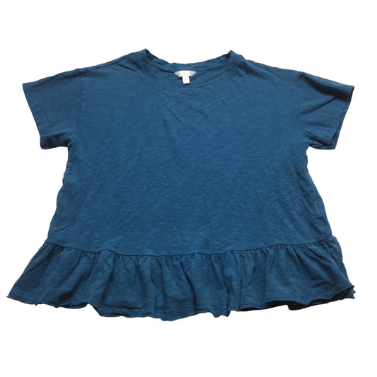Blue Top Short Sleeve Time And Tru, Size L