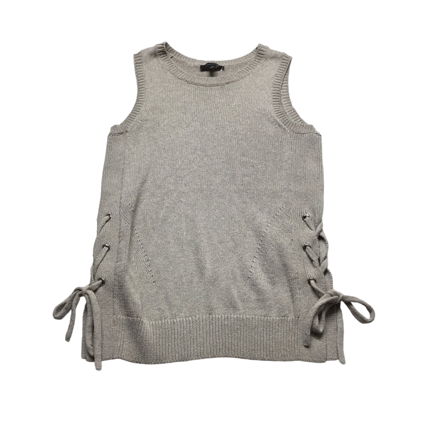 Vest Sweater By Ann Taylor In Taupe, Size: Xs