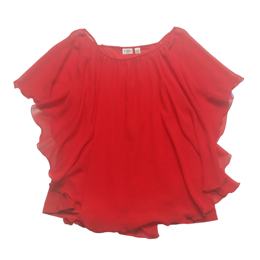 Red Top Short Sleeve Cato, Size 3