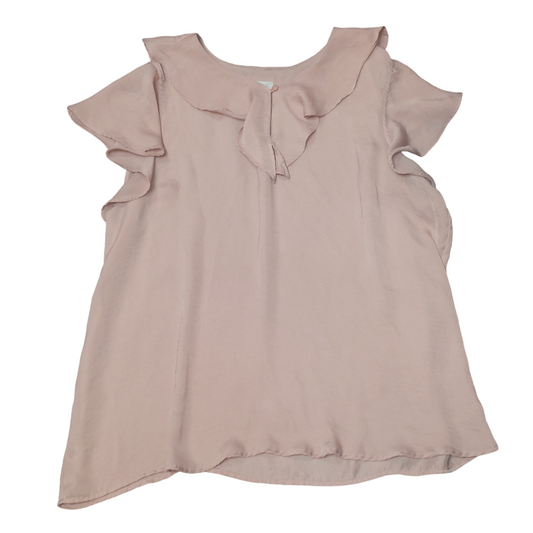 Taupe Top Short Sleeve Clothes Mentor, Size Xl