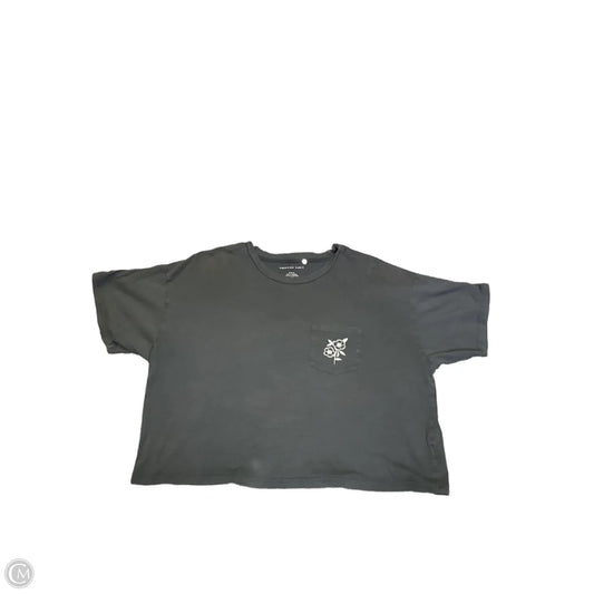 Top Short Sleeve By American Eagle In Grey, Size: M