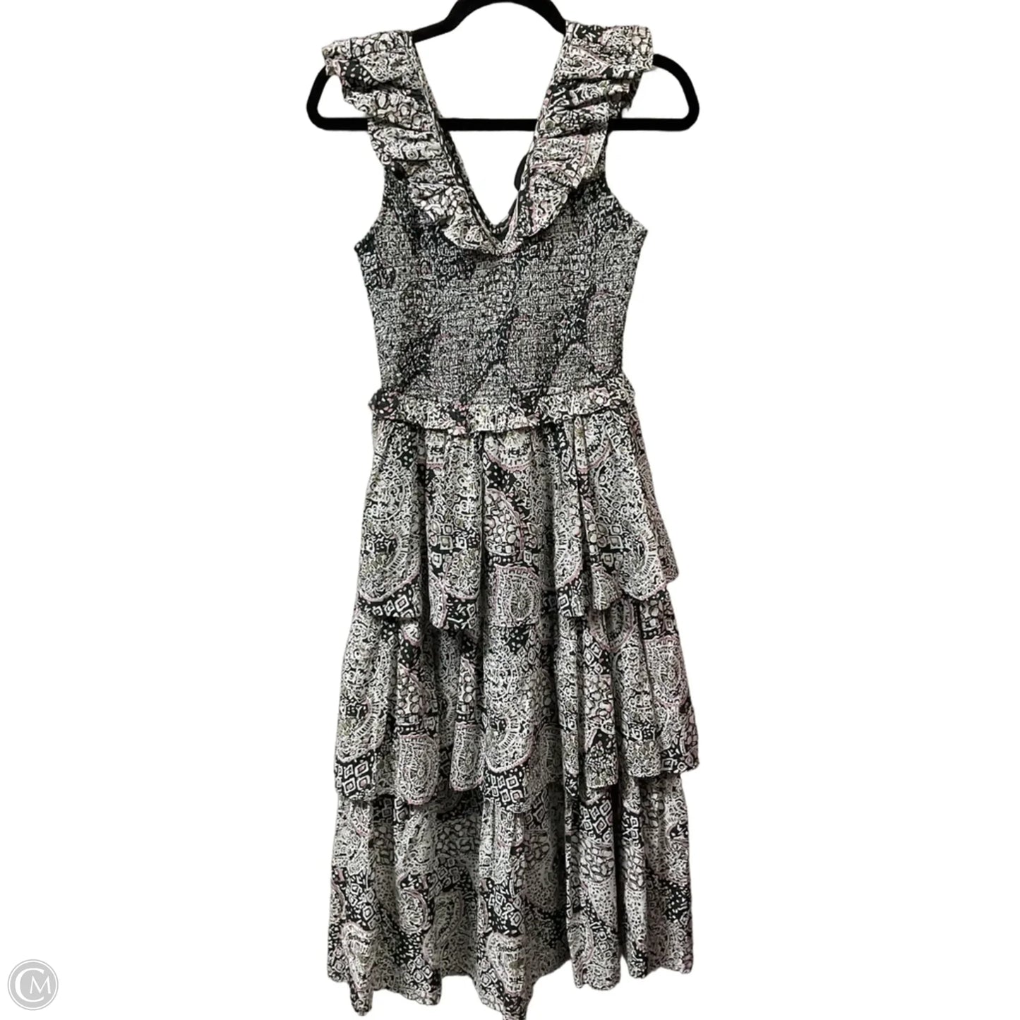 Dress Casual Maxi By Cleobella In Green & White, Size: S