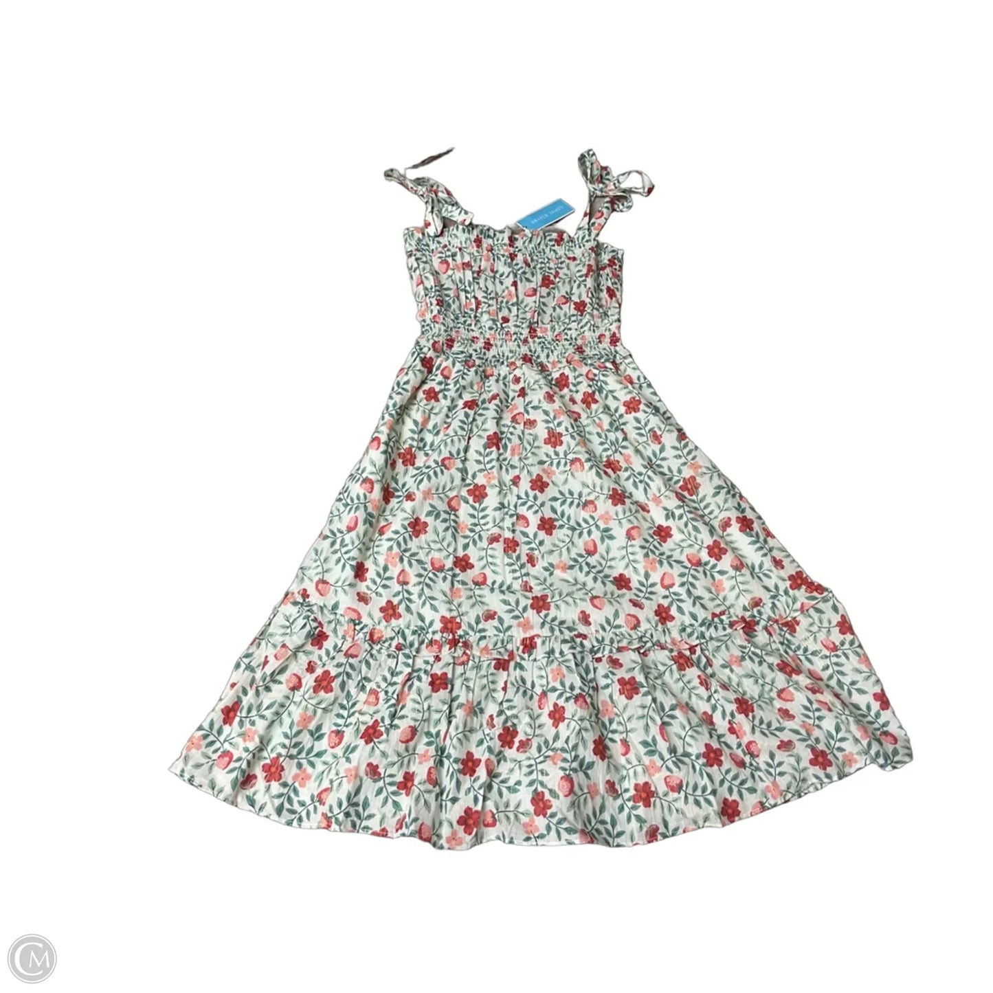 Dress Casual Midi By Draper James In Green & Red, Size: Xs