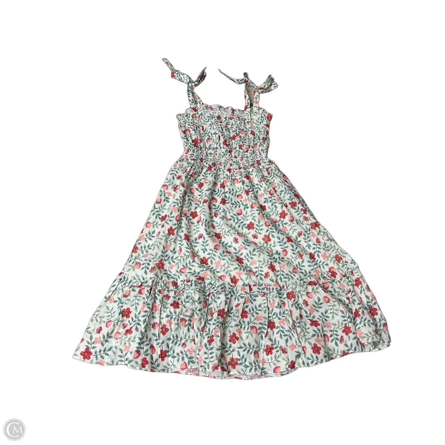 Dress Casual Midi By Draper James In Green & Red, Size: Xs