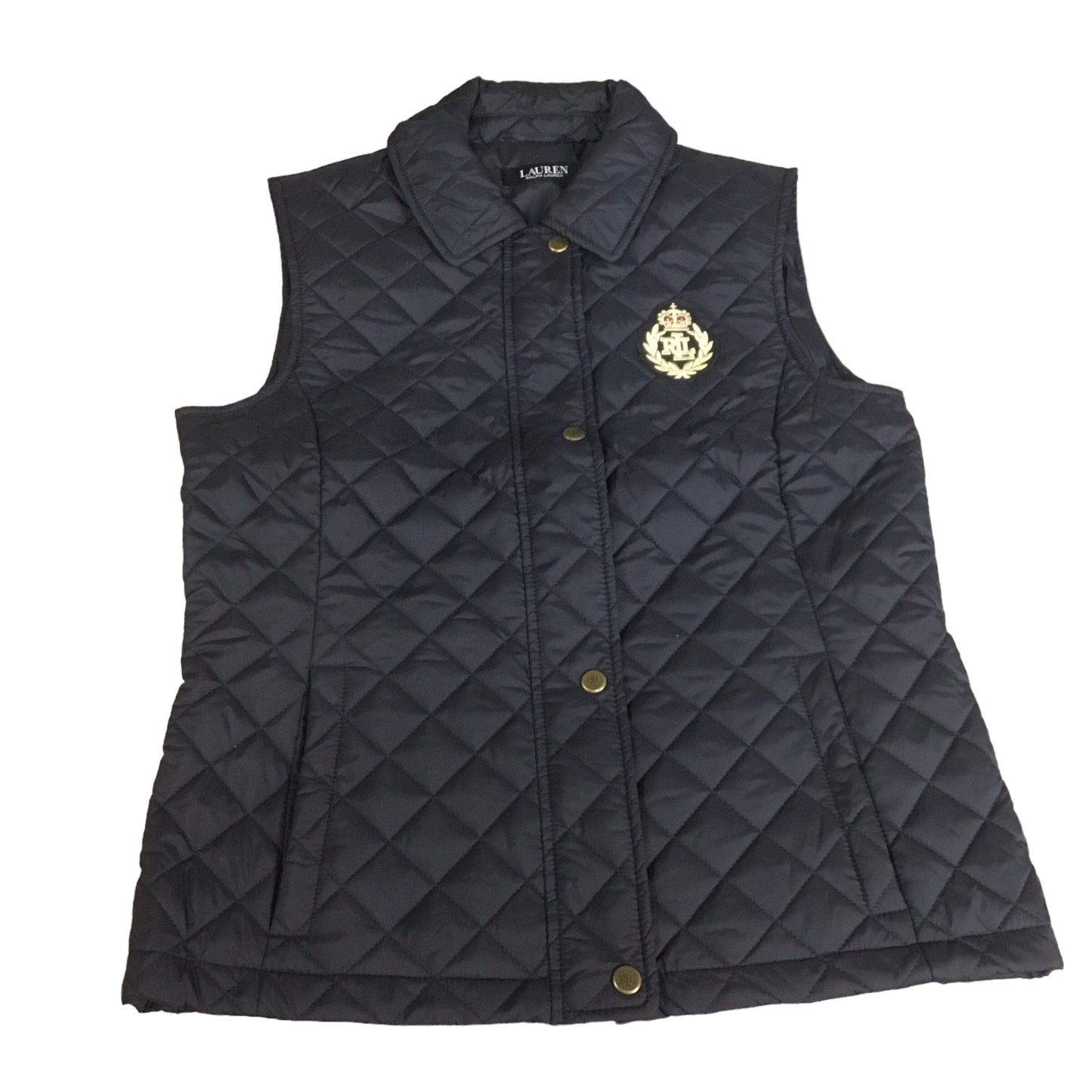 Vest Puffer & Quilted By Lauren By Ralph Lauren In Navy, Size: S