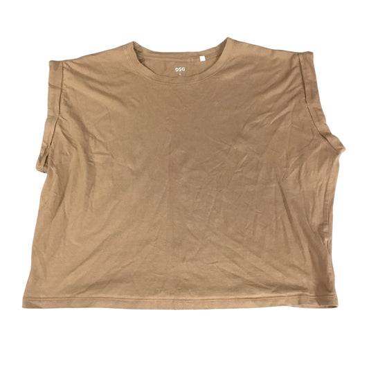 Top Sleeveless By Dsg Outerwear In Tan, Size: L