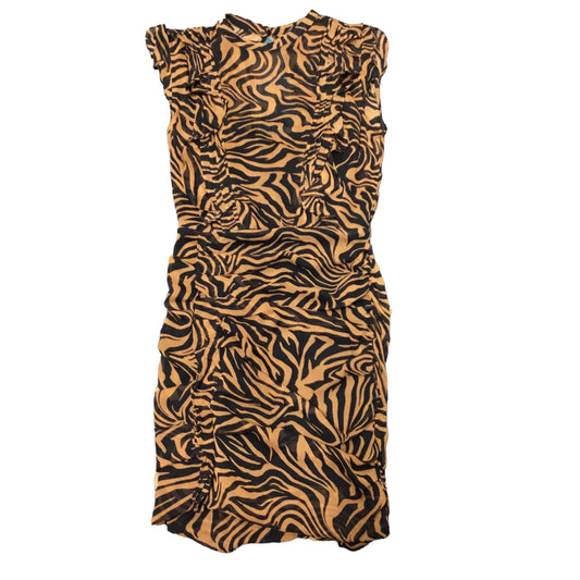 Animal Print Dress Casual Short Express, Size Xs