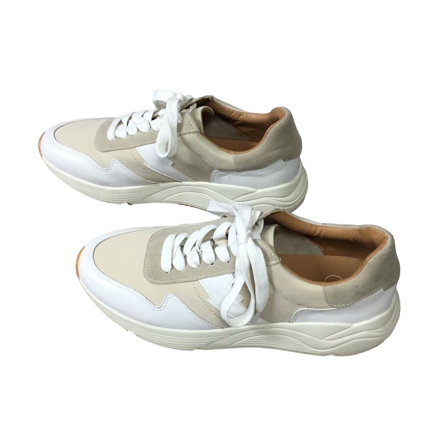 Cream & White Shoes Sneakers Clothes Mentor, Size 8.5