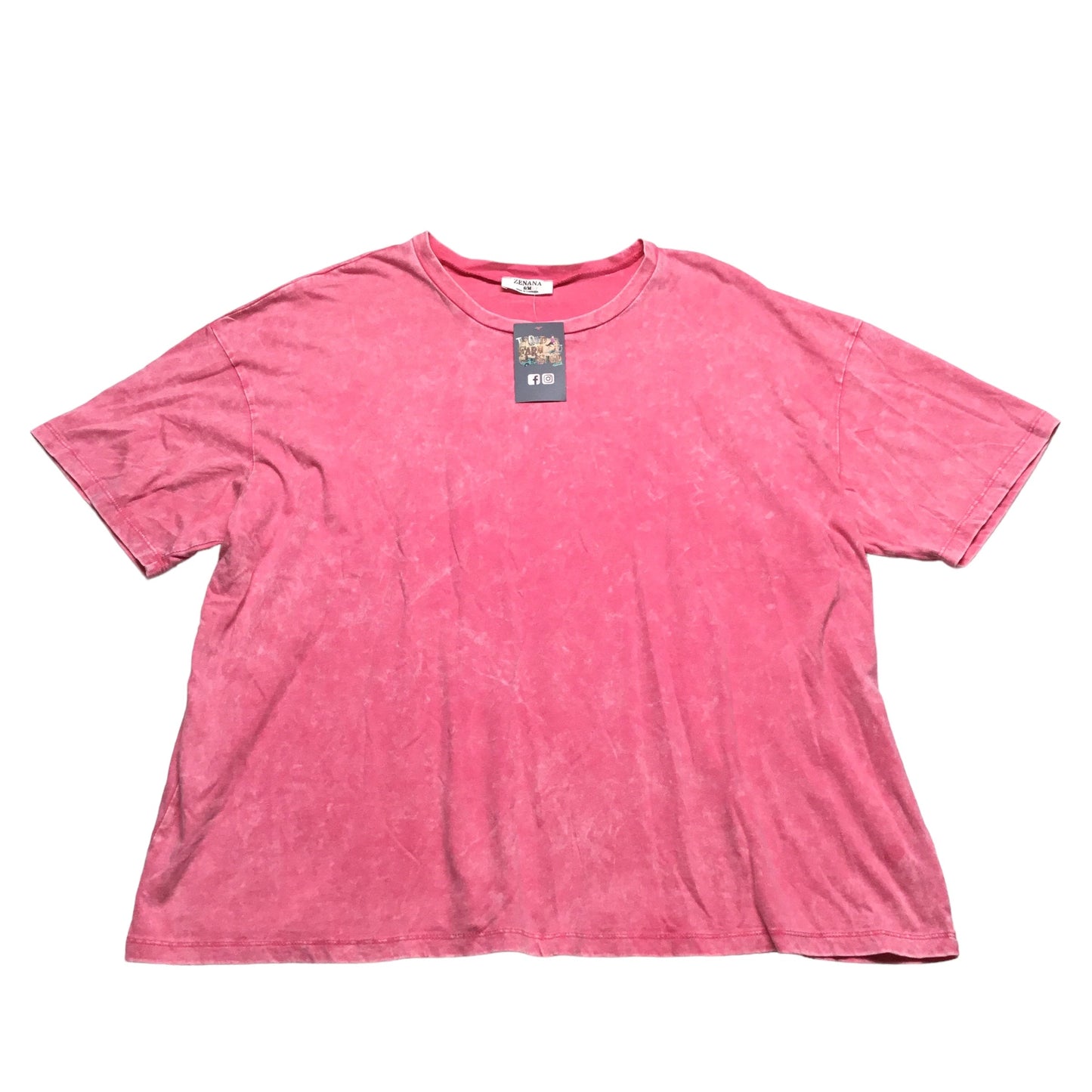 Pink Top Short Sleeve Zenana Outfitters, Size M