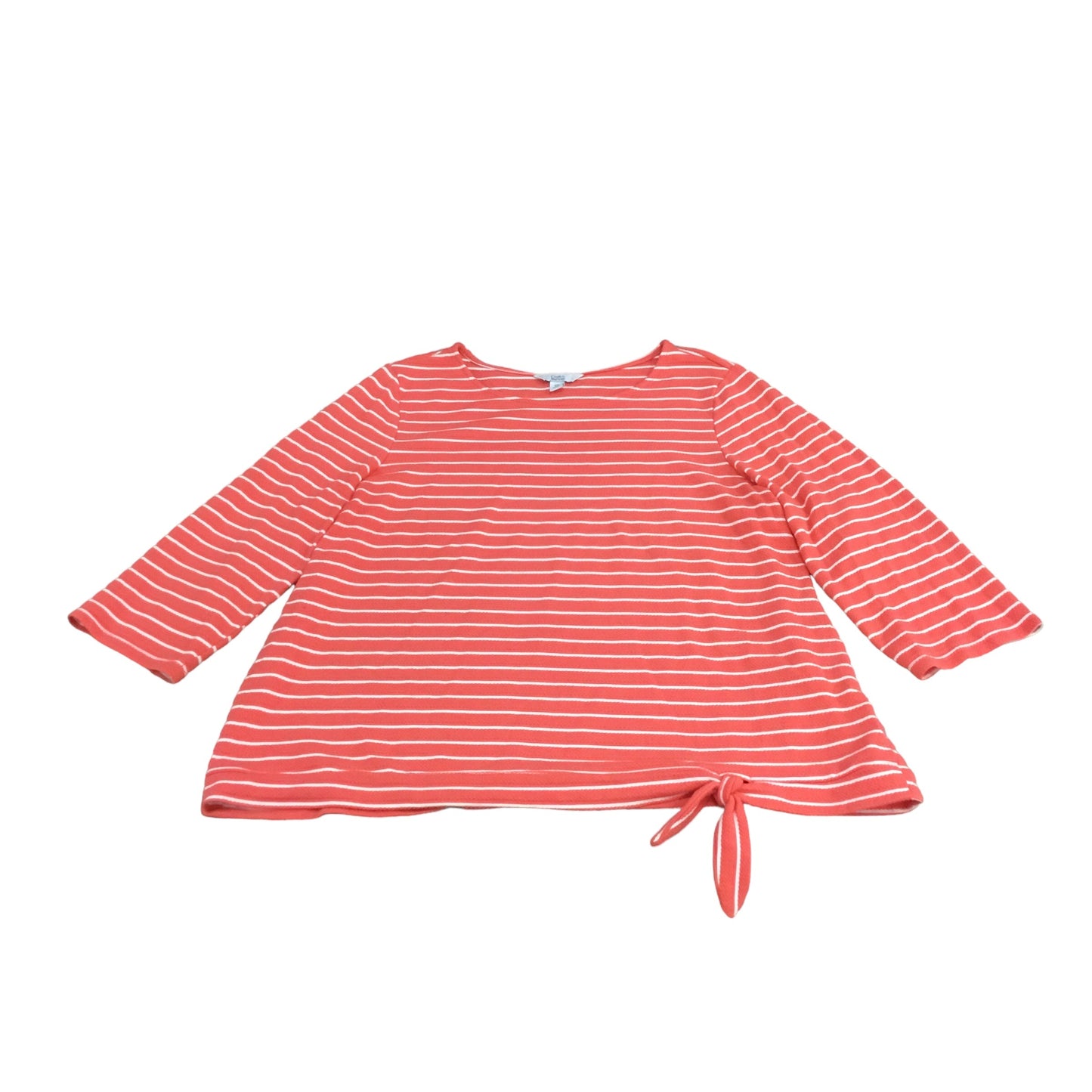 Top Long Sleeve By Croft And Barrow In Striped Pattern, Size: Xxl