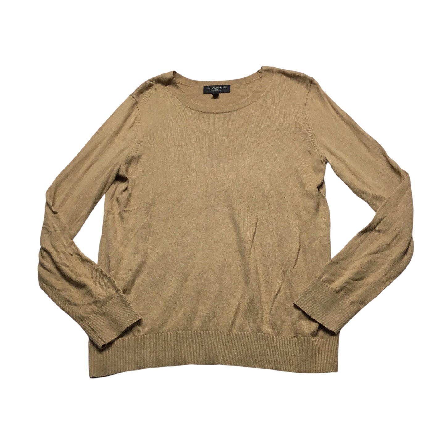 Top Long Sleeve By Banana Republic In Brown, Size: M