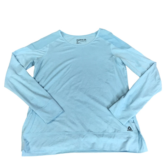 Athletic Top Long Sleeve Crewneck By Reebok In Blue, Size: M