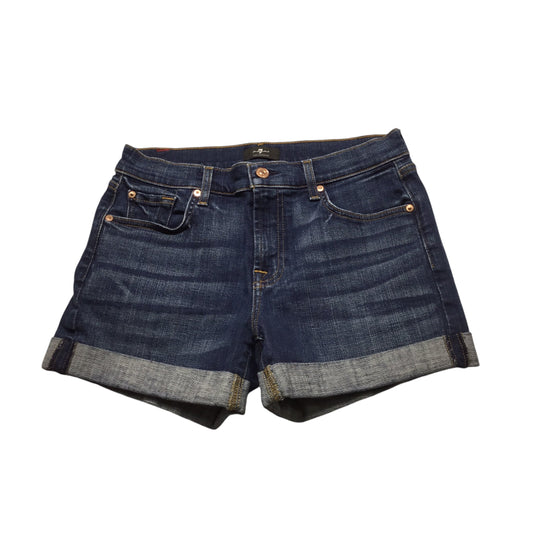 Shorts By 7 For All Mankind In Blue Denim, Size: 4