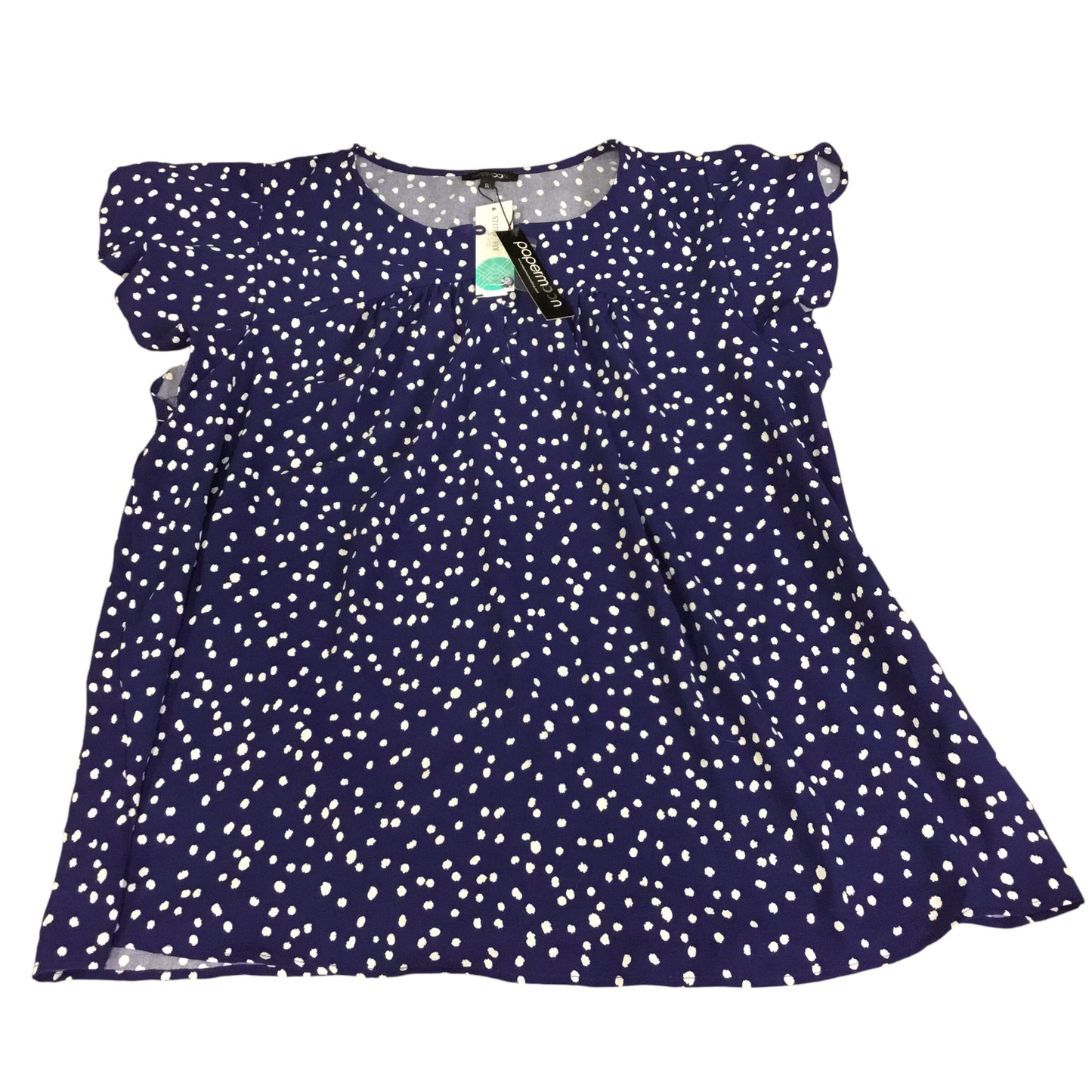 Top Short Sleeve By Papermoon In Polkadot Pattern, Size: 1x