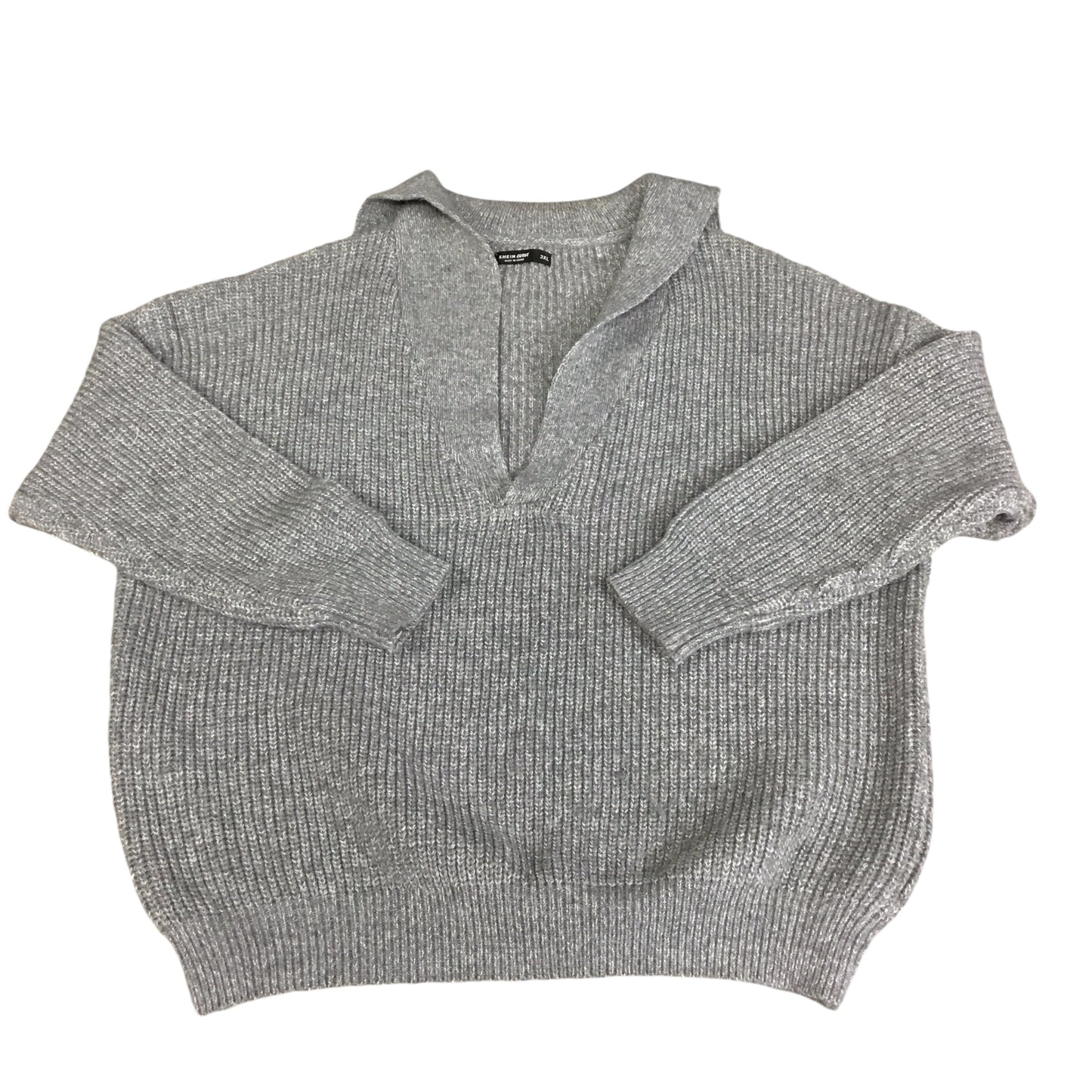 Sweater By Shein In Grey, Size: 3x