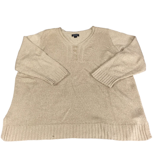 Sweater By Avenue In Tan, Size: 2x