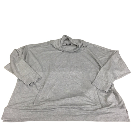 Athletic Sweatshirt Collar By Zelos In Grey, Size: 3x