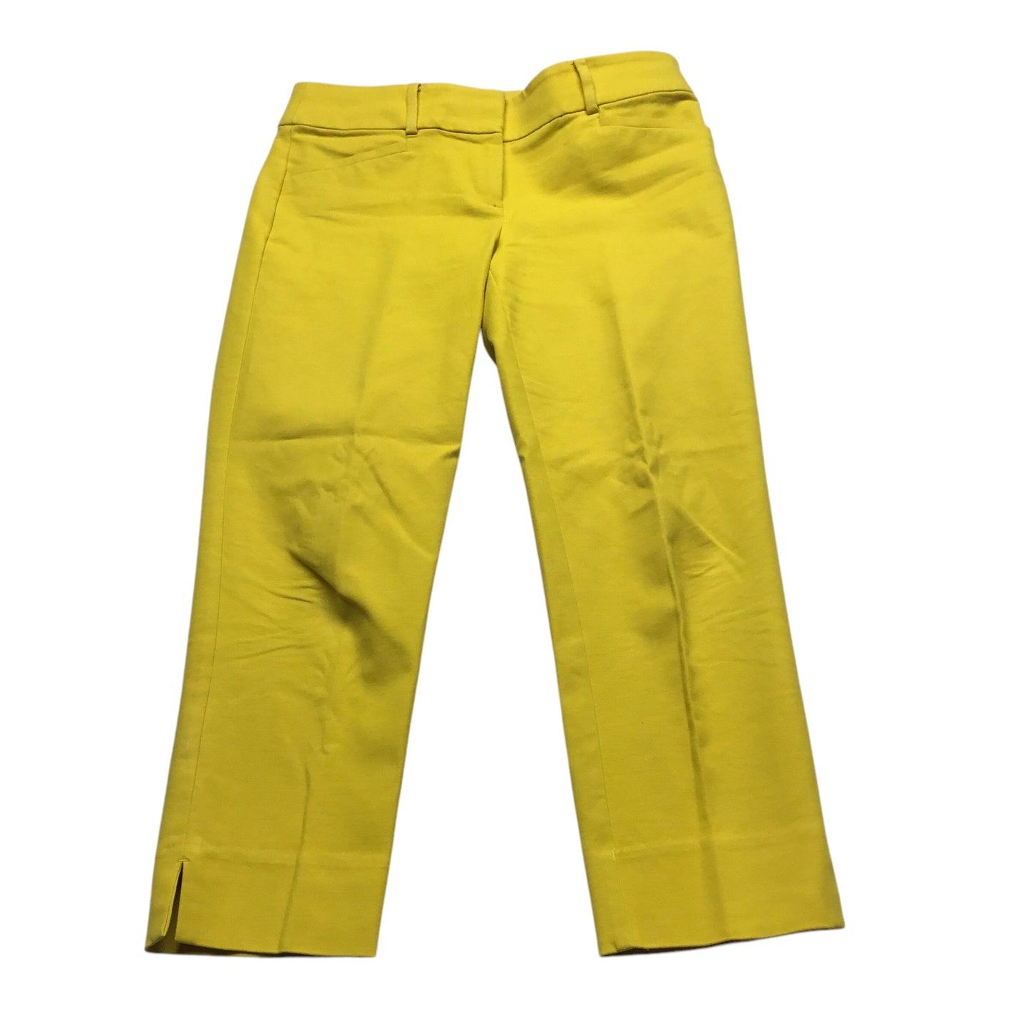 Pants Cropped By Loft In Yellow, Size: 2p